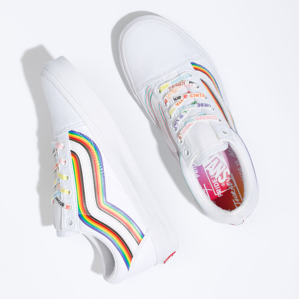 Vans Cultivate Care Old Skool Mens Womens - (PRIDE) WHITE/TRUE WHITE VN0A5KRFB5U Shoes