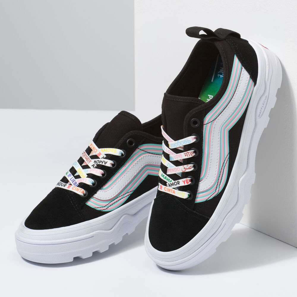 Vans Pride Sentry Old Skool WC Mens Womens - (PRIDE) BLACK/TRUE WHITE VN0A5KR3B89 Shoes