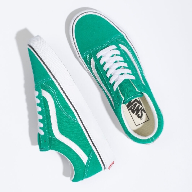 Vans Suede Old Skool Mens Womens - PEPPER GREEN/TRUE WHITE VN0A5JMI90P Shoes