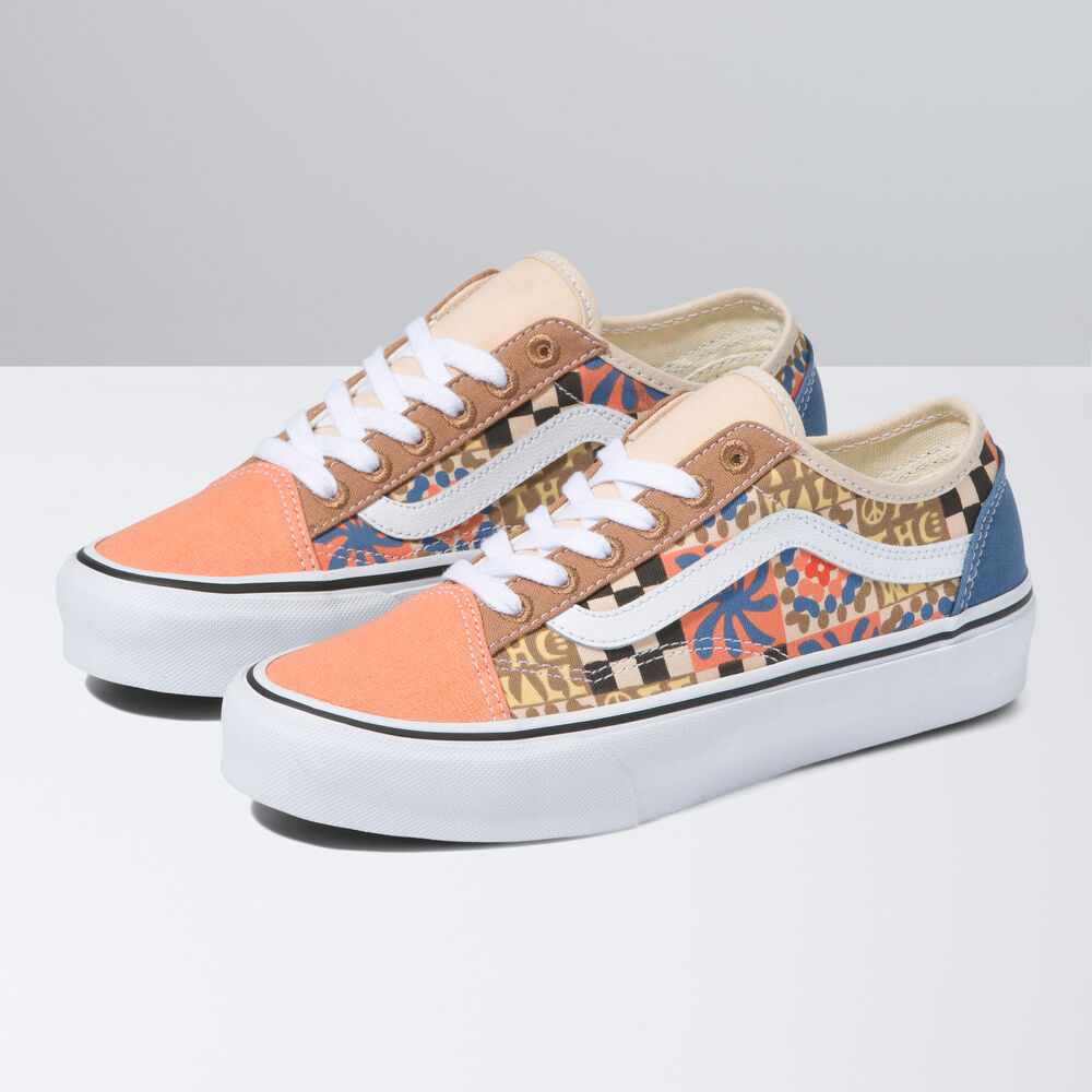 Vans Eco Theory Old Skool Tapered Mens Womens - (CAMP POSITIVE) MULTI/TRUE WHITE VN0A54F4B2X Shoes