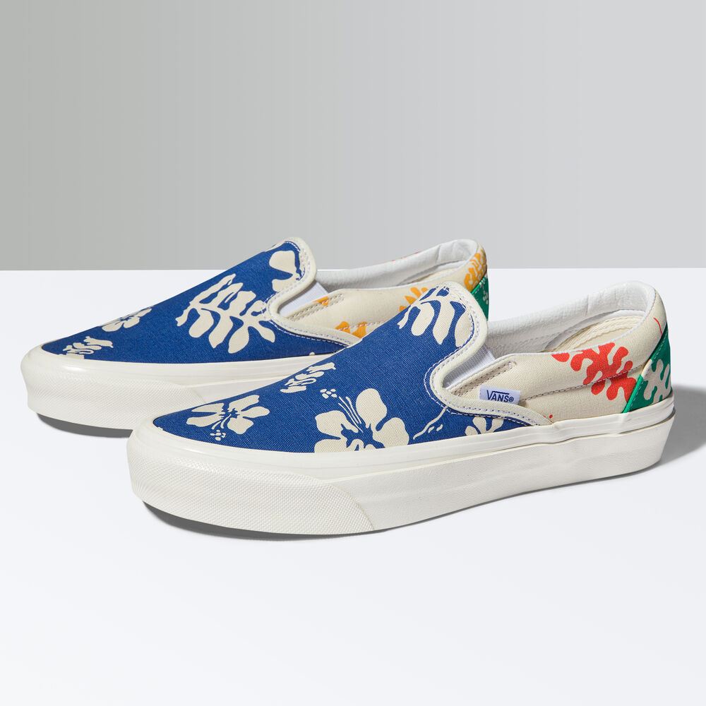 Vans Anaheim Factory Classic Slip-On 98 DX Mens Womens - (ANAHEIM FACTORY) MIXED/OG ALOHA VN0A5KX8AWD Shoes