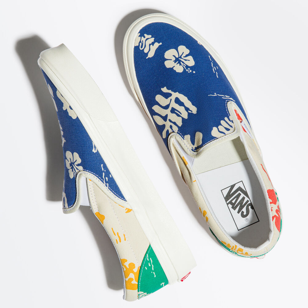 Vans Anaheim Factory Classic Slip-On 98 DX Mens Womens - (ANAHEIM FACTORY) MIXED/OG ALOHA VN0A5KX8AWD Shoes