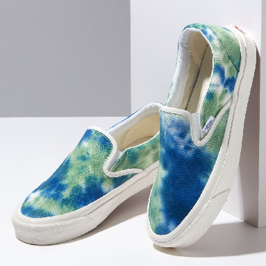 Vans Anaheim Factory Classic Slip-On 98 DX Mens Womens - (ANAHEIM FACTORY) ECO/TIE DYE VN0A5KX8AVY Shoes