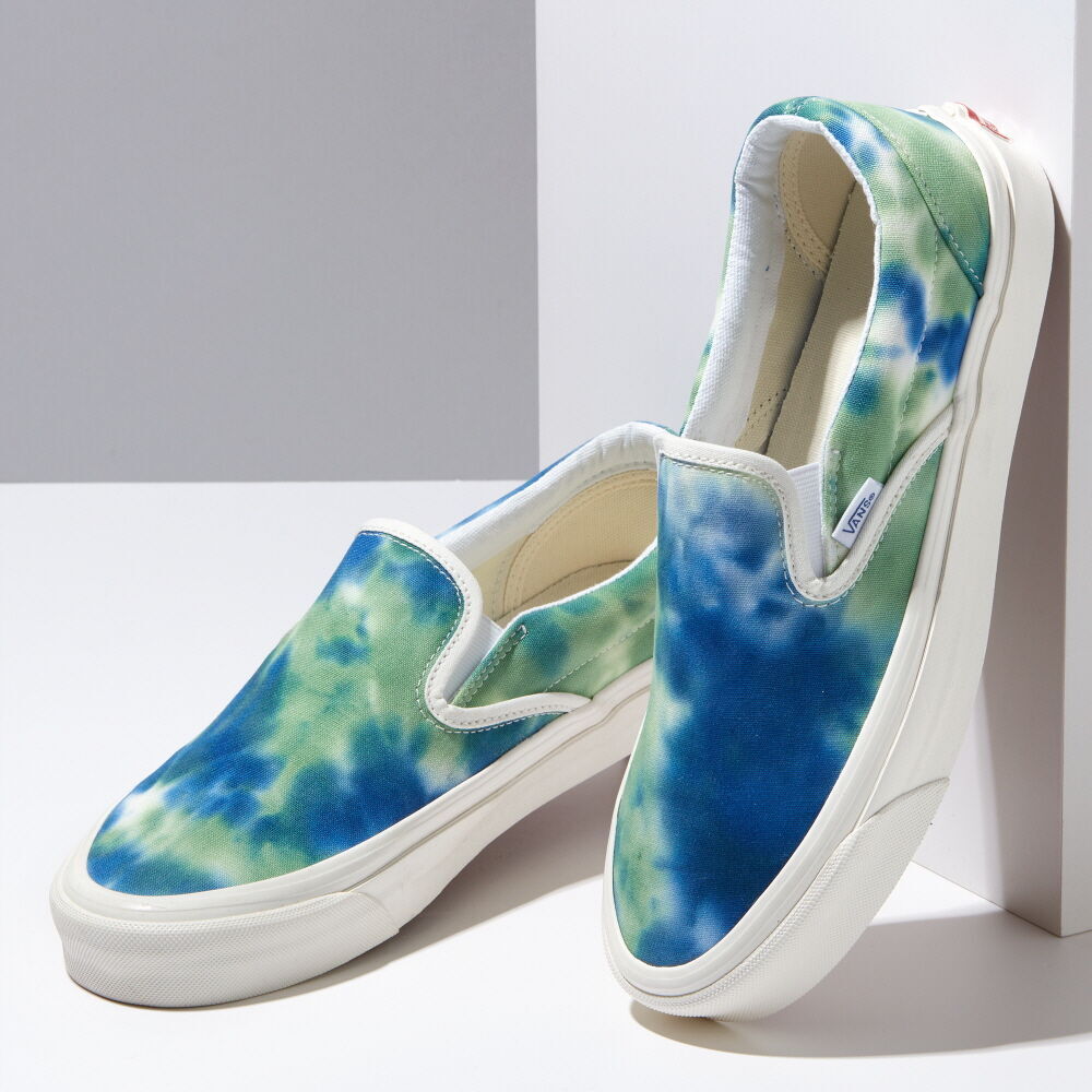 Vans Anaheim Factory Classic Slip-On 98 DX Mens Womens - (ANAHEIM FACTORY) ECO/TIE DYE VN0A5KX8AVY Shoes