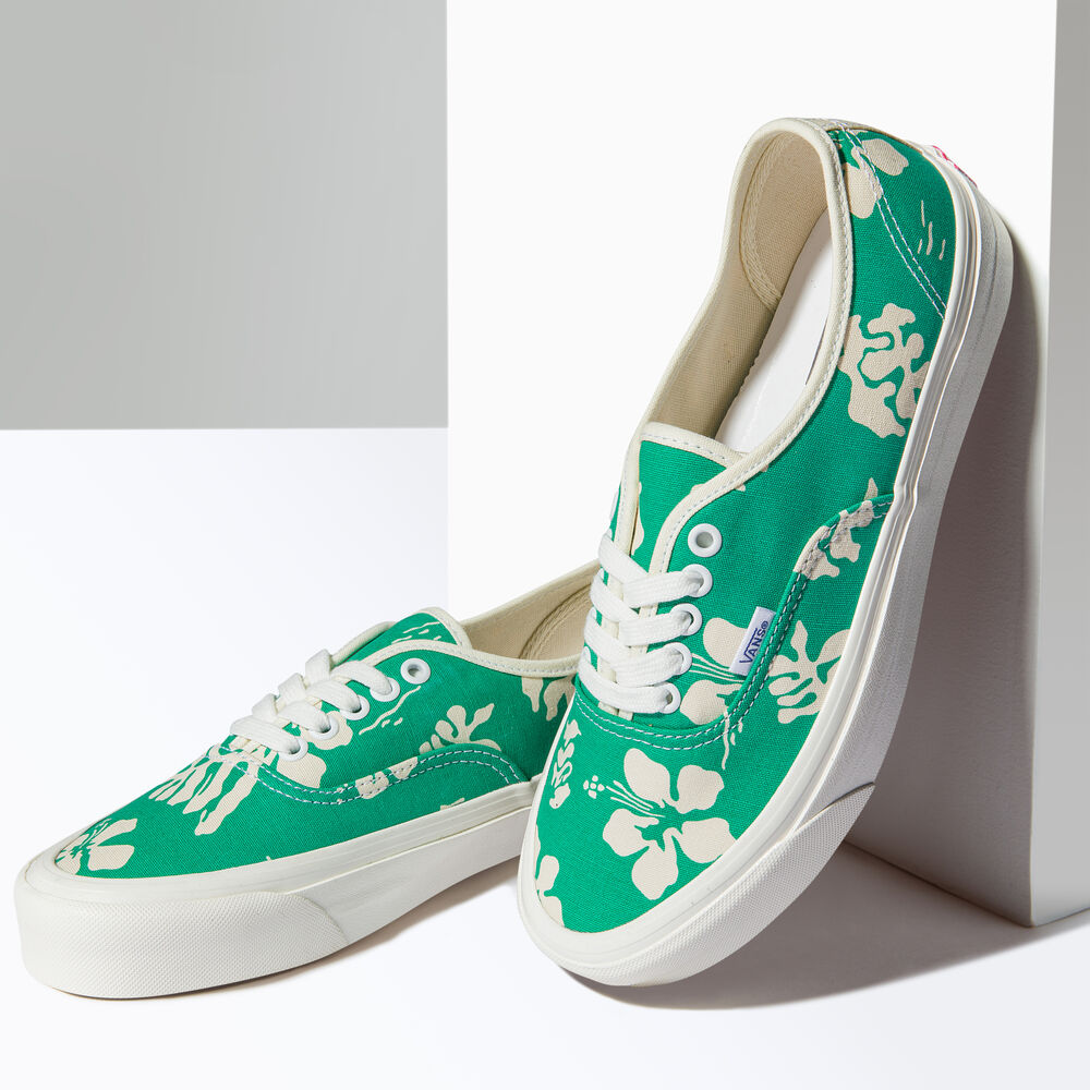 Vans Anaheim Factory Authentic 44 DX Mens Womens - (ANAHEIM FACTORY) PEPPER GREEN/OG ALOHA VN0A5KX4AWP Shoes