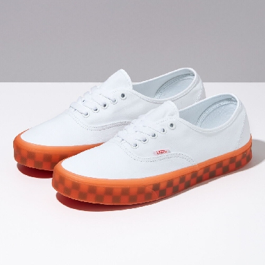 Vans Eco Theory Authentic Mens Womens - (TRANSLUCENT) TRUE WHITE/ORANGE SUNRISE VN0A5KRDAVE Shoes