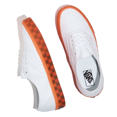 Vans Eco Theory Authentic Mens Womens - (TRANSLUCENT) TRUE WHITE/ORANGE SUNRISE VN0A5KRDAVE Shoes