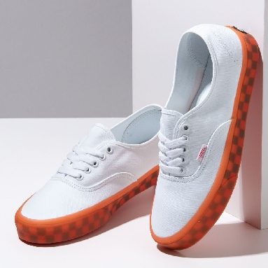 Vans Eco Theory Authentic Mens Womens - (TRANSLUCENT) TRUE WHITE/ORANGE SUNRISE VN0A5KRDAVE Shoes