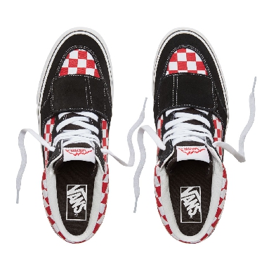 Vans Suede Checkerboard Mountain Edition Classic Mens Womens - (Checkerboard) Black/Red VA3TKG35U Shoes