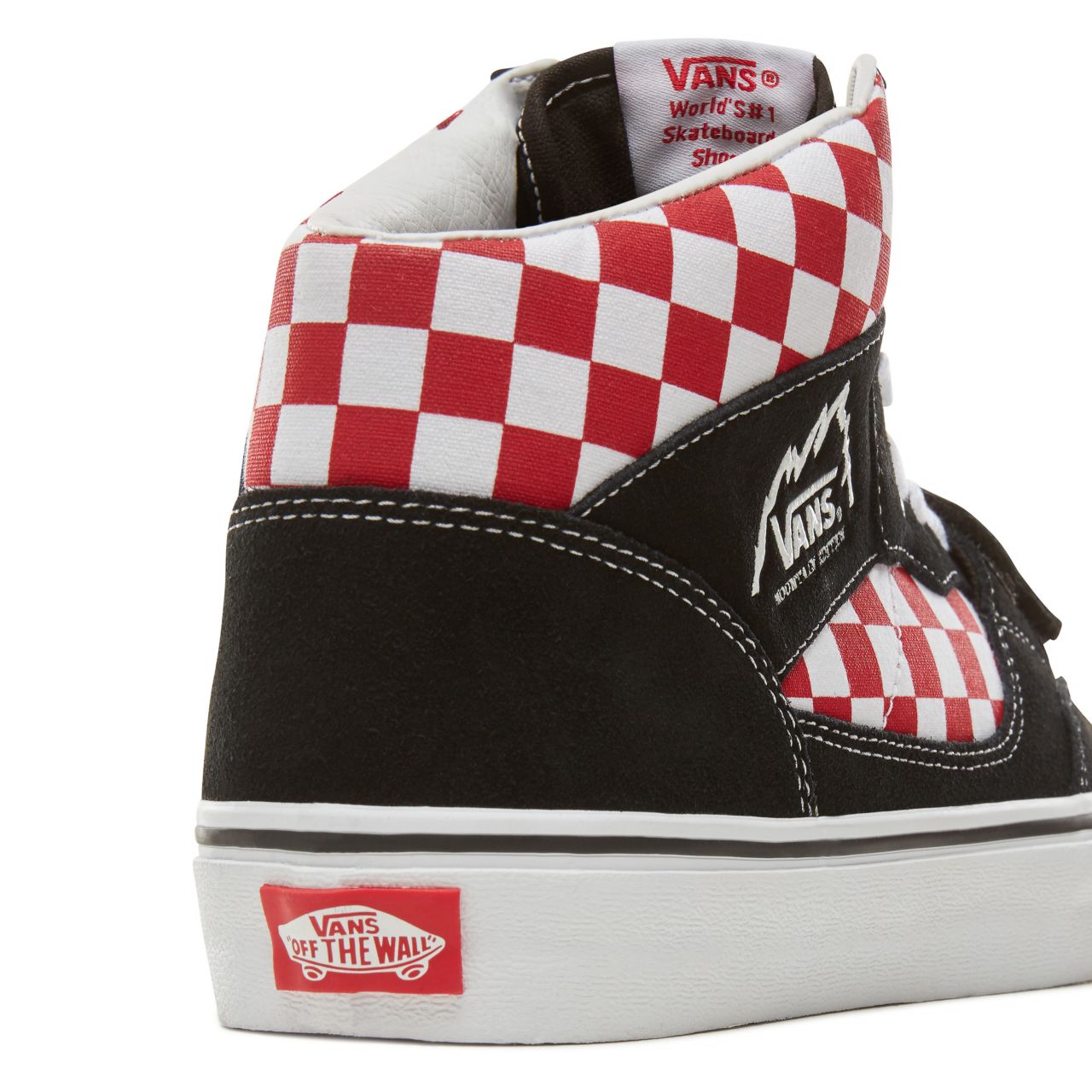 Vans Suede Checkerboard Mountain Edition Classic Mens Womens - (Checkerboard) Black/Red VA3TKG35U Shoes