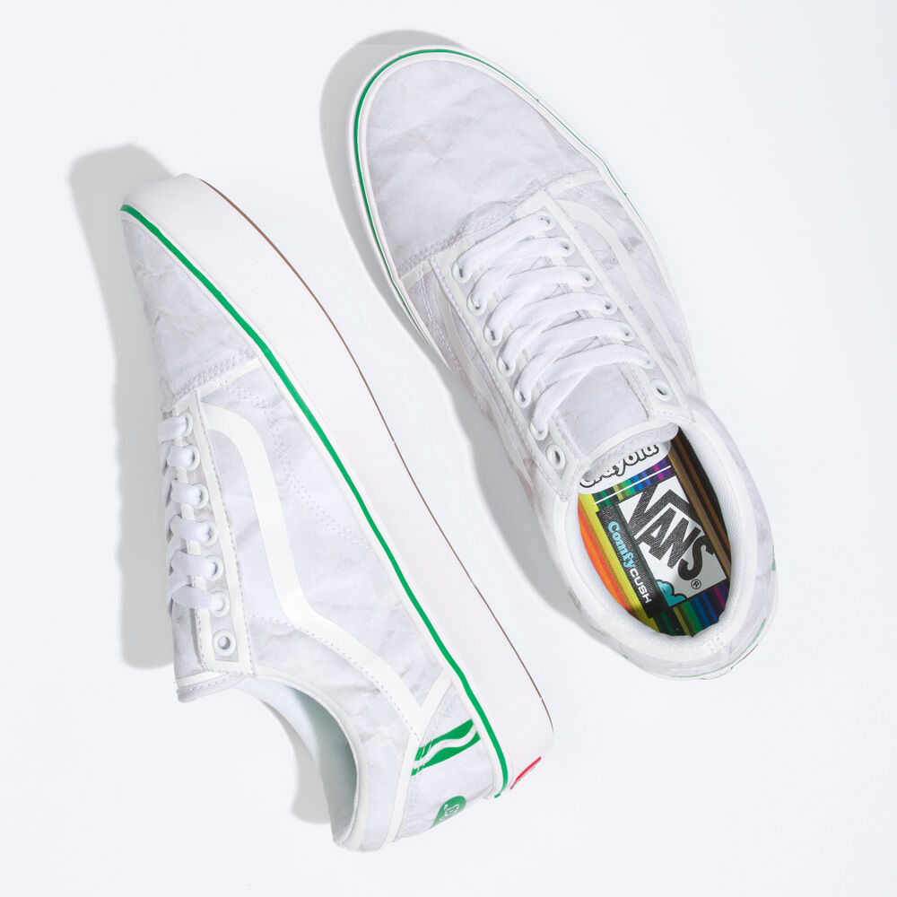 Vans Stripe ComfyCush Old Skool Mens Womens - (CRAYOLA) DIY/IMAGINATION CONSTRUCTION VN0A5DYCB1S Shoes