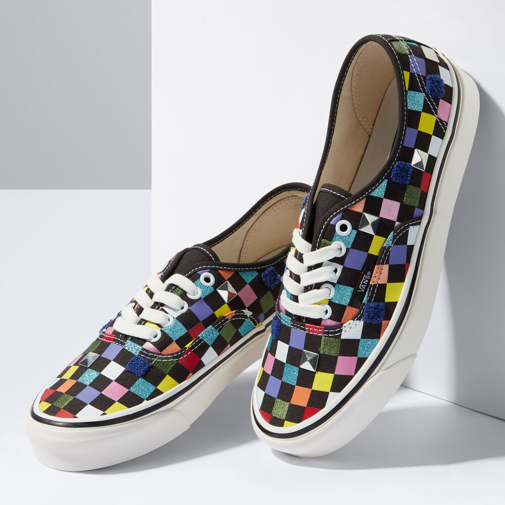 Vans Anaheim Factory Authentic 44 DX Mens Womens - (ANAHEIM FACTORY) MIX CHECKERBOARD/MULTI VN0A5KX4AWC Shoes