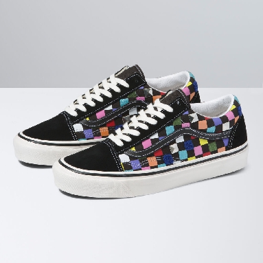 Vans Anaheim Factory Old Skool 36 DX Mens Womens - (ANAHEIM FACTORY) MIX CHECKERBOARD/MULTI VN0A54F3AWC Shoes