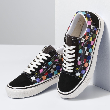 Vans Anaheim Factory Old Skool 36 DX Mens Womens - (ANAHEIM FACTORY) MIX CHECKERBOARD/MULTI VN0A54F3AWC Shoes