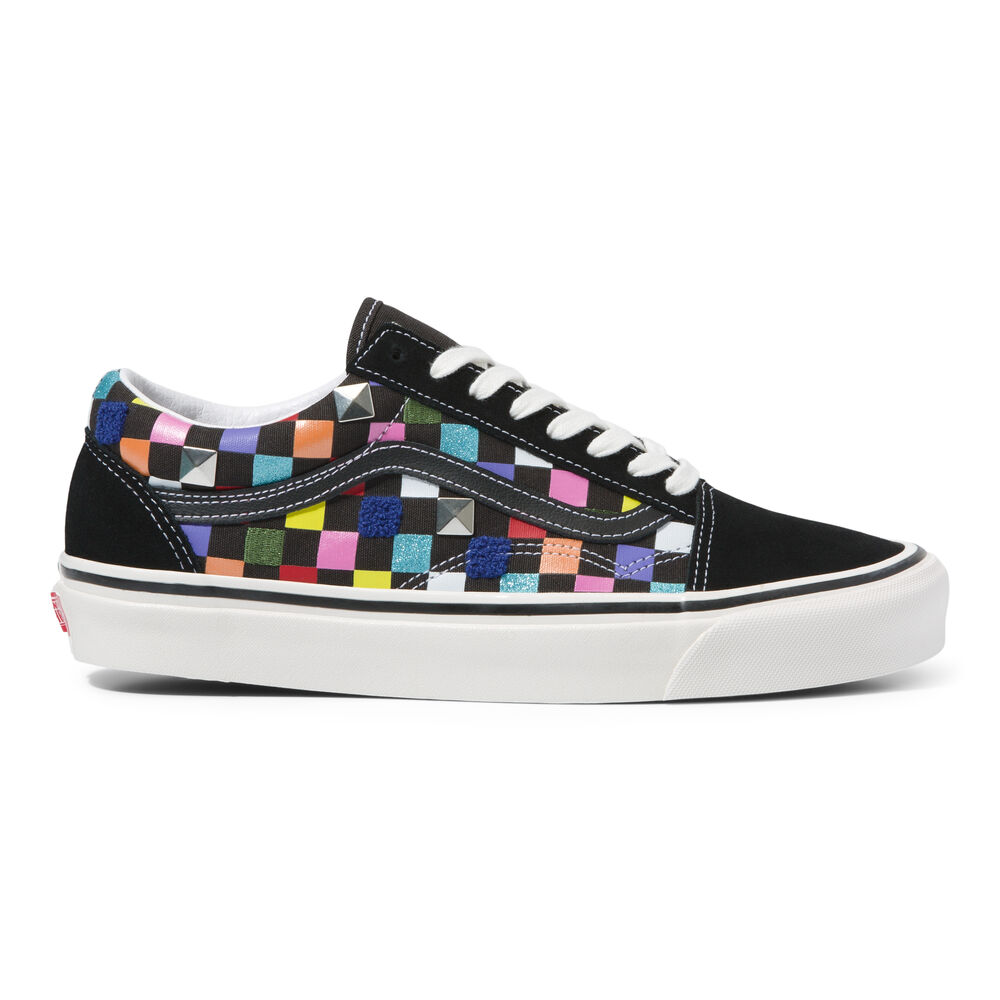 Vans Anaheim Factory Old Skool 36 DX Mens Womens - (ANAHEIM FACTORY) MIX CHECKERBOARD/MULTI VN0A54F3AWC Shoes