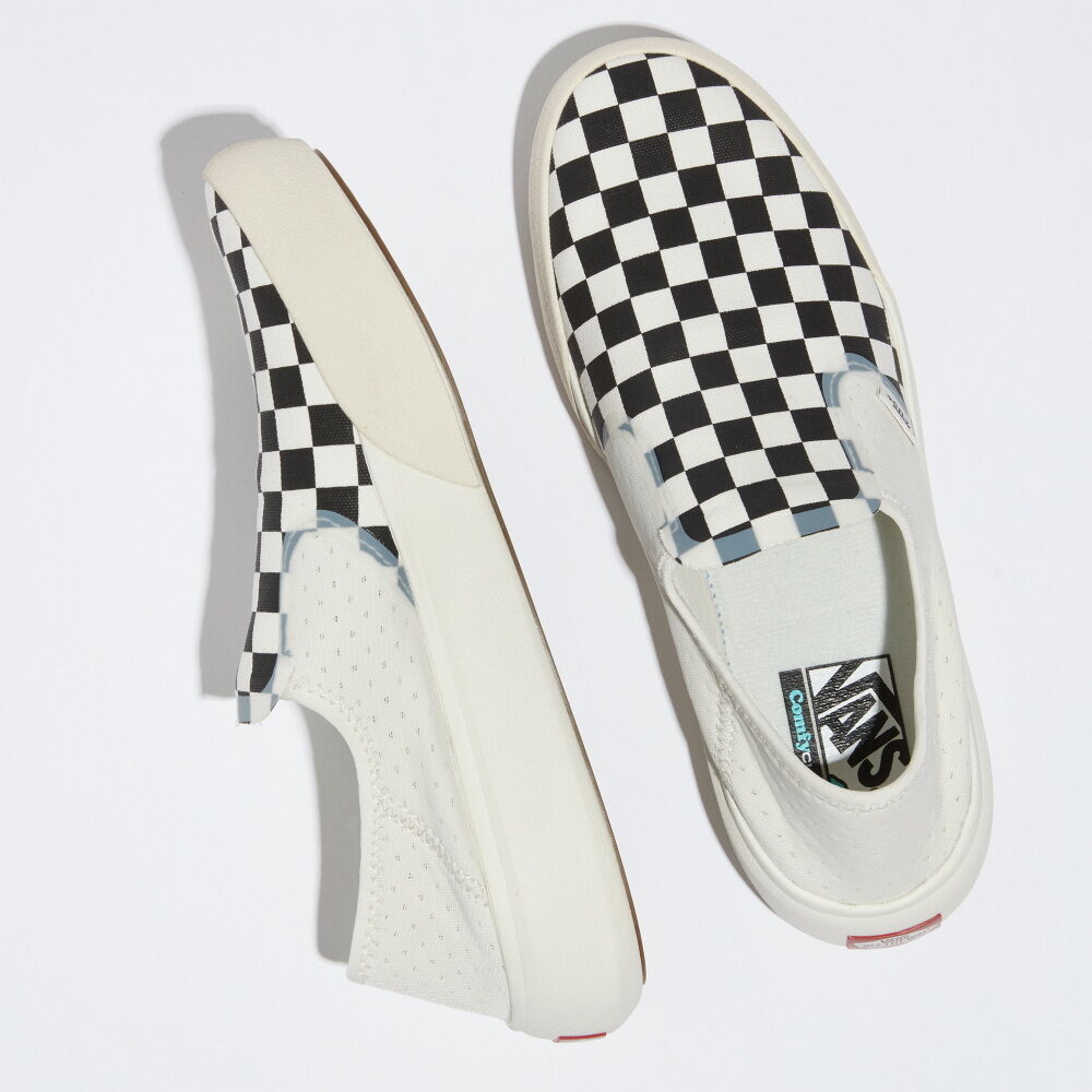 Vans Comfycush One Mens Womens - (CHECKERBOARD) MARSHMALLOW/BLACK VN0A45J5Q4O Shoes