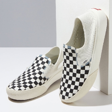 Vans Comfycush One Mens Womens - (CHECKERBOARD) MARSHMALLOW/BLACK VN0A45J5Q4O Shoes