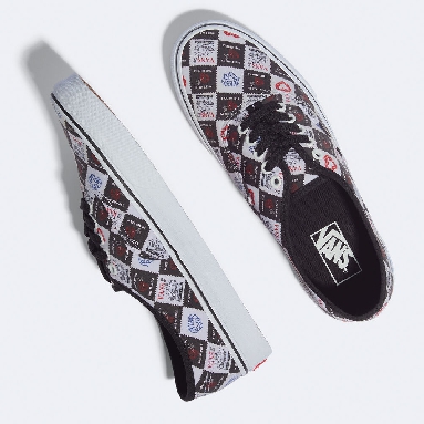 Vans Eco Theory Authentic Mens Womens - (LOVE LETTERS) BLACK/TRUE WHITE VN0A5KRDB0A Shoes