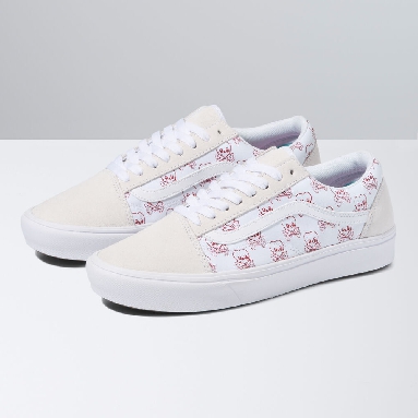 Vans Stripe ComfyCush Old Skool Mens Womens - (COLDHEARTED) TRUE WHITE/TRUE WHITE VN0A5DYCB1D Shoes