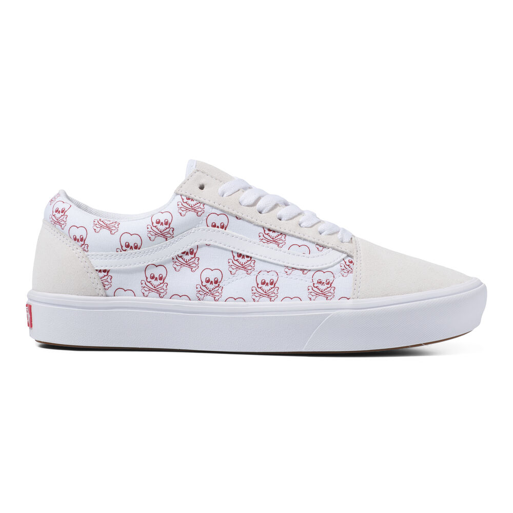 Vans Stripe ComfyCush Old Skool Mens Womens - (COLDHEARTED) TRUE WHITE/TRUE WHITE VN0A5DYCB1D Shoes