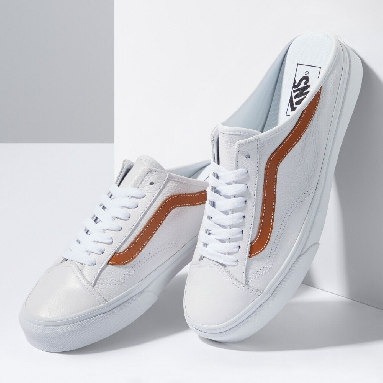 Vans Leather Style 36 Mule Mens Womens - (LEATHER) TRUE WHITE/BOMBAY BROWN VN0A7Q5YB9E Shoes