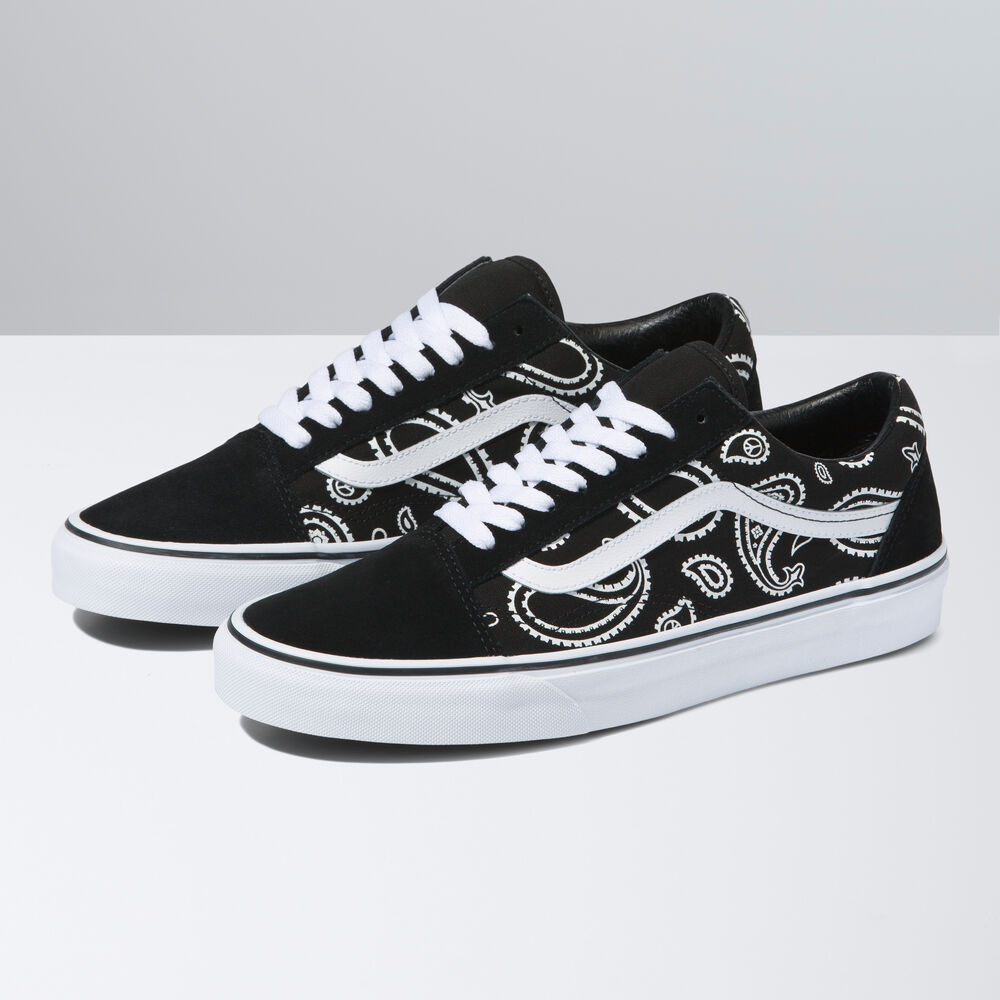 Vans Cultivate Care Old Skool Mens Womens - (PEACE PAISLEY) BLACK/TRUE WHITE VN0A5KRFB0E Shoes