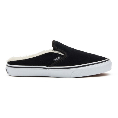 Vans Overspray Classic Slip-On Mule Mens Womens - SUEDE BLACK/SHERPA VN0A4P3UTC6 Shoes