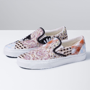 Vans Meadow Patchwork Classic Slip-On Mens Womens - MEADOW PATCHWORK MULTI/TRUE WHITE VN0A5AO8420 Shoes