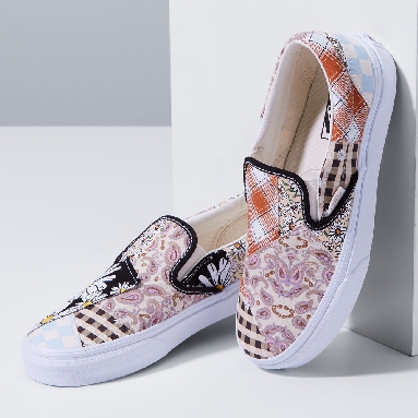 Vans Meadow Patchwork Classic Slip-On Mens Womens - MEADOW PATCHWORK MULTI/TRUE WHITE VN0A5AO8420 Shoes