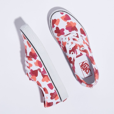 Vans Valentines Hearts Authentic Mens Womens - TRUE WHITE/FUCHSIA PURPLE VN0A348A40Q Shoes