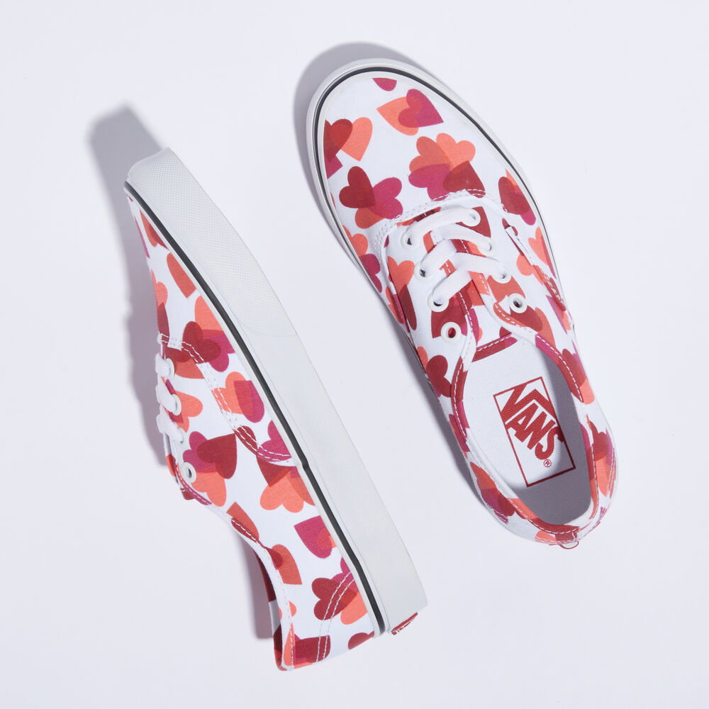 Vans Valentines Hearts Authentic Mens Womens - TRUE WHITE/FUCHSIA PURPLE VN0A348A40Q Shoes