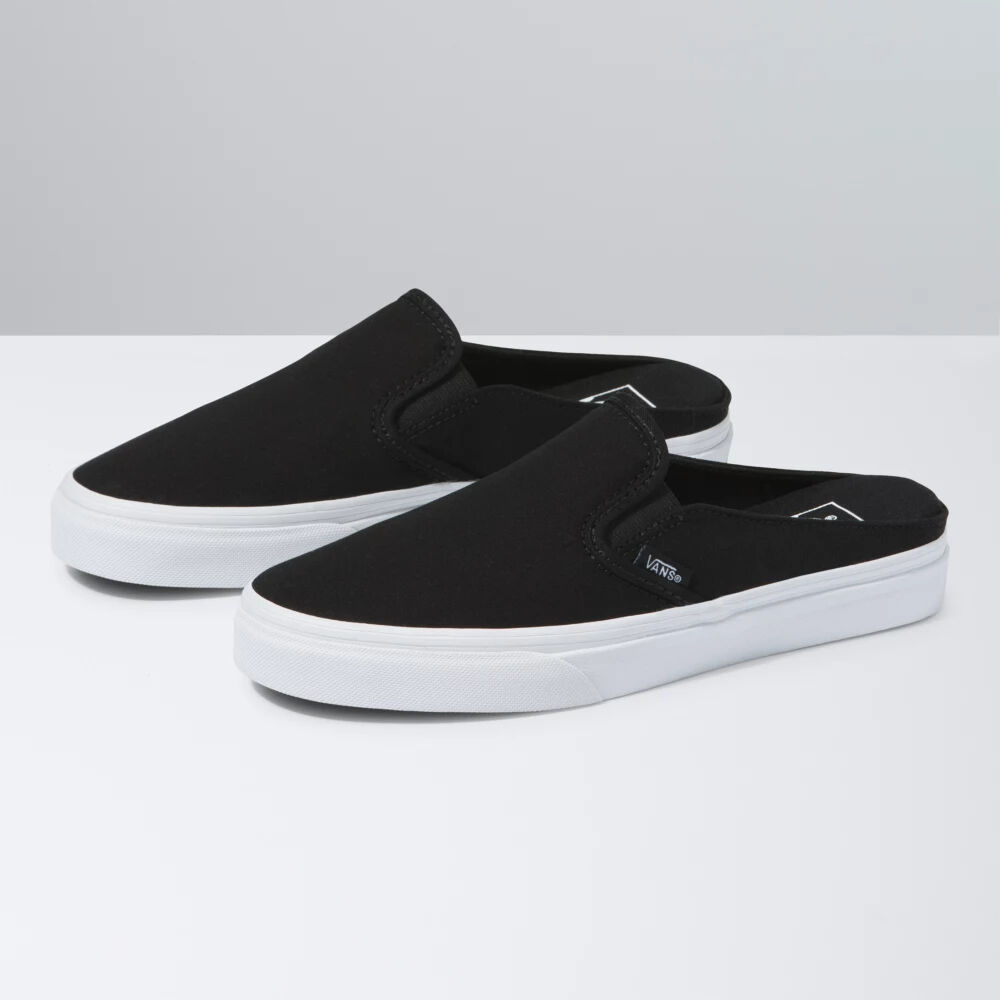 Vans Canvas Classic Slip-On Mule Mens Womens - CANVAS BLACK/TRUE WHITE VN0004KT1WX Shoes