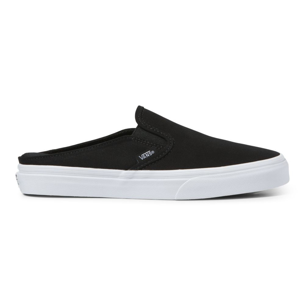 Vans Canvas Classic Slip-On Mule Mens Womens - CANVAS BLACK/TRUE WHITE VN0004KT1WX Shoes