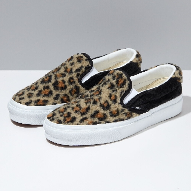 Vans Sherpa Slip-On 59 Mens Womens - (SHERPA) LEOPARD/BLACK VN0A38GU6BX Shoes