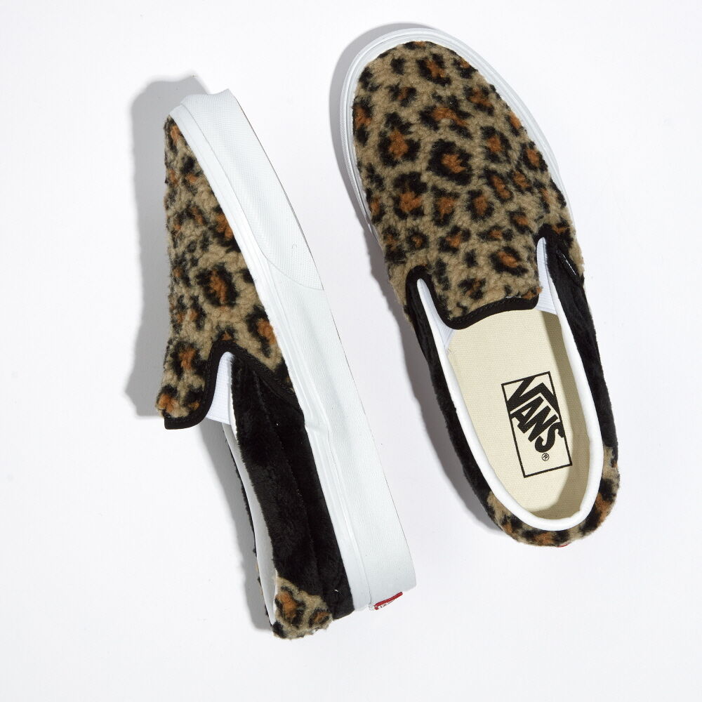 Vans Sherpa Slip-On 59 Mens Womens - (SHERPA) LEOPARD/BLACK VN0A38GU6BX Shoes