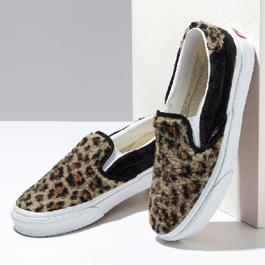 Vans Sherpa Slip-On 59 Mens Womens - (SHERPA) LEOPARD/BLACK VN0A38GU6BX Shoes