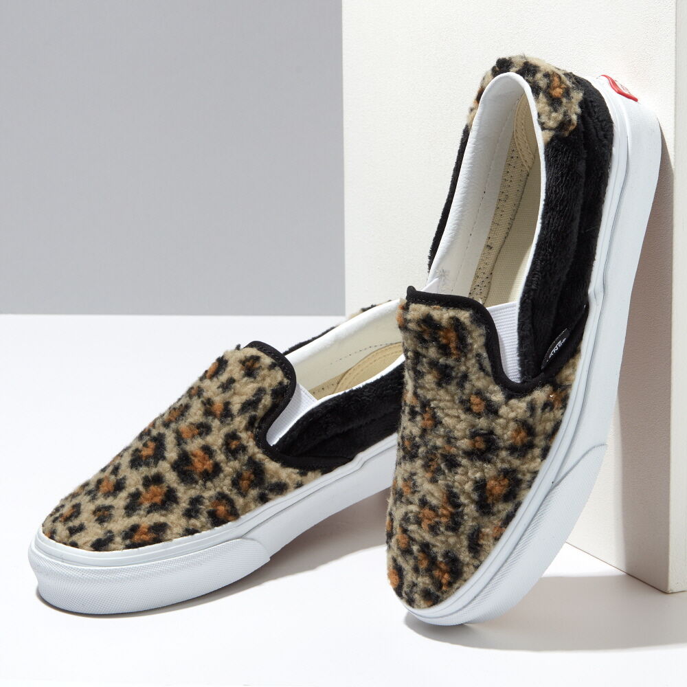 Vans Sherpa Slip-On 59 Mens Womens - (SHERPA) LEOPARD/BLACK VN0A38GU6BX Shoes