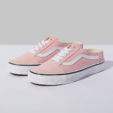 Vans Old Skool Mule Mens Womens - POWDER PINK/TRUE WHITE VN0A4P3Y9AL Shoes