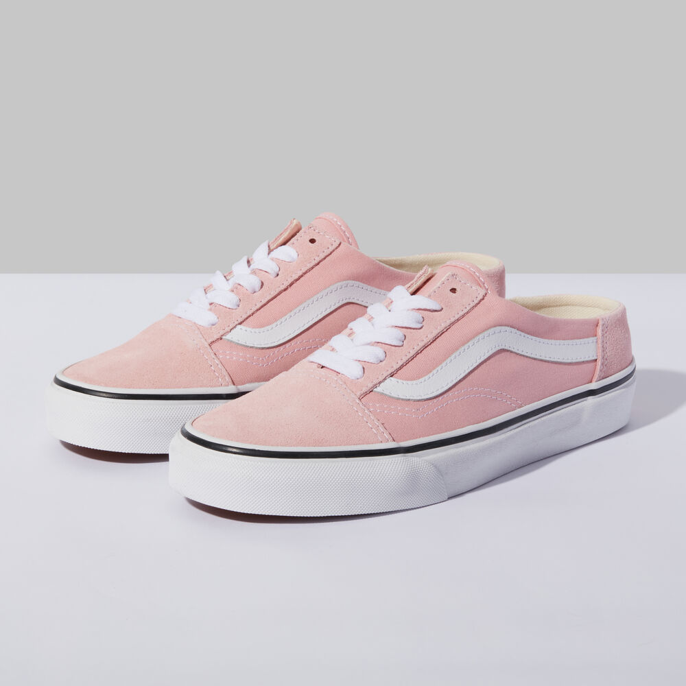 Vans Old Skool Mule Mens Womens - POWDER PINK/TRUE WHITE VN0A4P3Y9AL Shoes