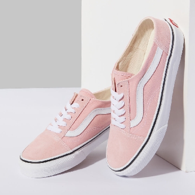 Vans Old Skool Mule Mens Womens - POWDER PINK/TRUE WHITE VN0A4P3Y9AL Shoes