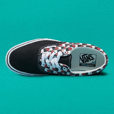 Vans Drop V Check ComfyCush Era Mens Womens - DROP V CHECK BLACK/WHITE VN0A3WM948M Shoes