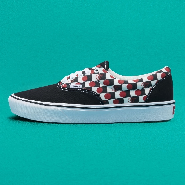 Vans Drop V Check ComfyCush Era Mens Womens - DROP V CHECK BLACK/WHITE VN0A3WM948M Shoes