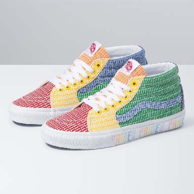 Vans Pride SK8-Mid Mens Womens - (PRIDE) MULTI/TRUE WHITE VN0A3WM33WJ Shoes