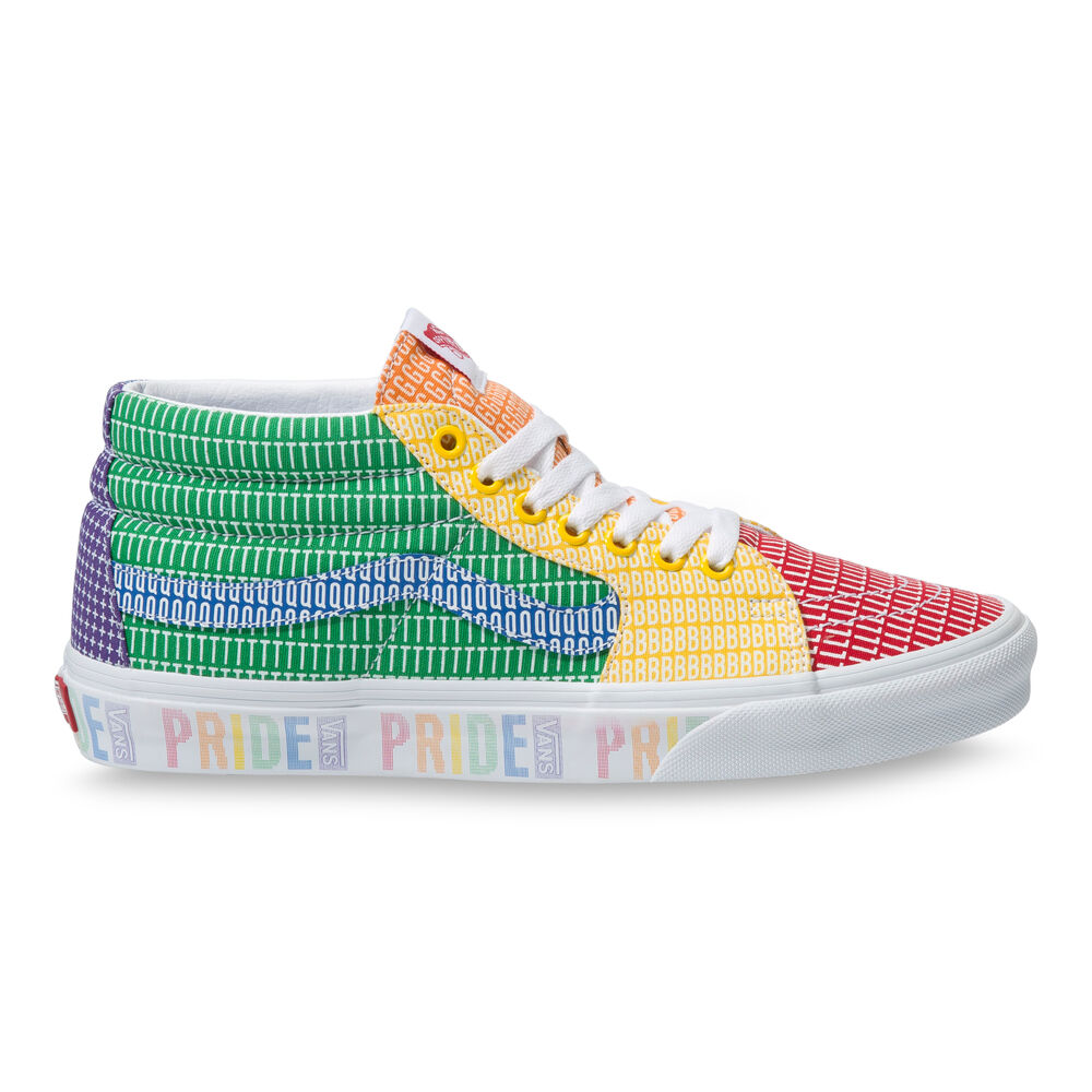 Vans Pride SK8-Mid Mens Womens - (PRIDE) MULTI/TRUE WHITE VN0A3WM33WJ Shoes