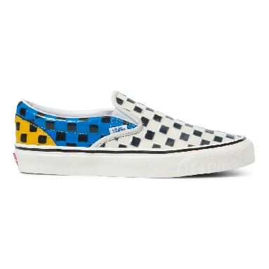 Vans Anaheim Factory Leather Check Classic Slip-On 98 DX Mens Womens - (ANAHEIM FACTORY) LEATHER CHECK/MULTI VN0A3JEX9ID Shoes