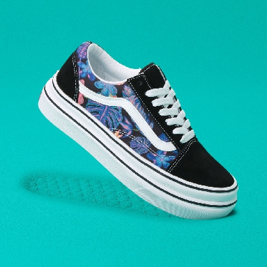 Vans Super Comfycush Old Skool Mens Womens - (TROPICALI) BLACK/TRUE WHITE VN0A4UUN4ZZ Shoes