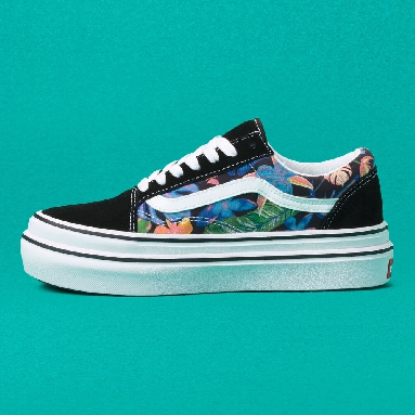 Vans Super Comfycush Old Skool Mens Womens - (TROPICALI) BLACK/TRUE WHITE VN0A4UUN4ZZ Shoes