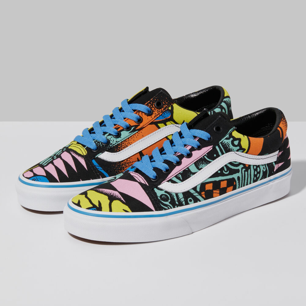 Vans OTW Art Collection Dahahm Old Skool Mens Womens - (DAHAHM CHECKERBOARD) MULTI/TRUE WHITE VN0A5AO9452 Shoes