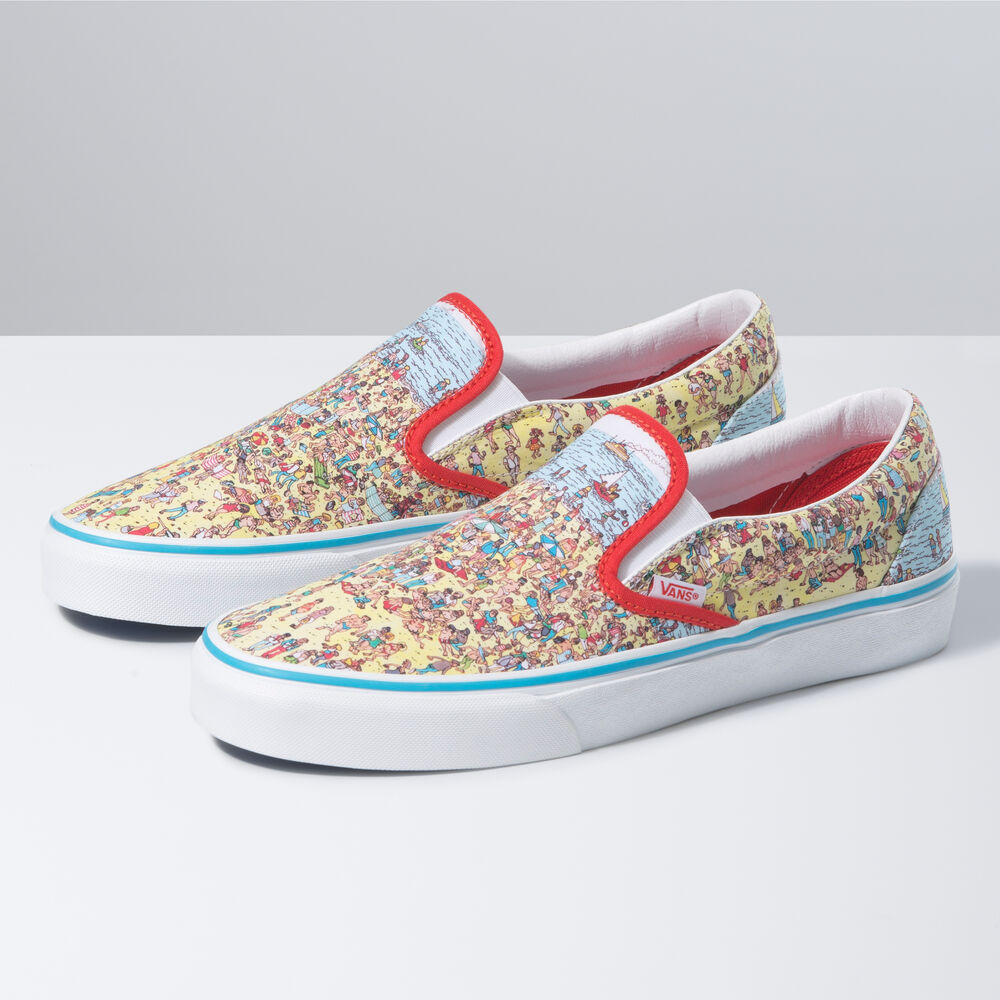 Vans x Wheres Waldo Classic Slip-On Mens Womens - (WHERES WALDO) FIND STEVE/BEACH VN0A33TB3WO Shoes