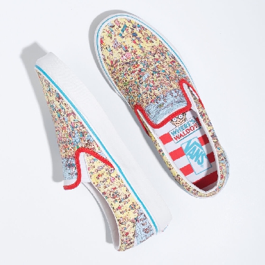 Vans x Wheres Waldo Classic Slip-On Mens Womens - (WHERES WALDO) FIND STEVE/BEACH VN0A33TB3WO Shoes